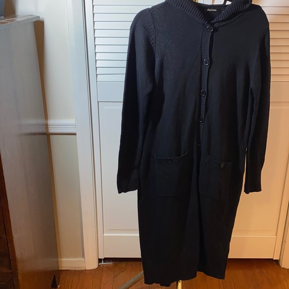 Black Duster Cardigan Sweater - Picture 5 of 8